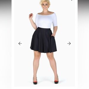 Matte pocket skater skirt black milk